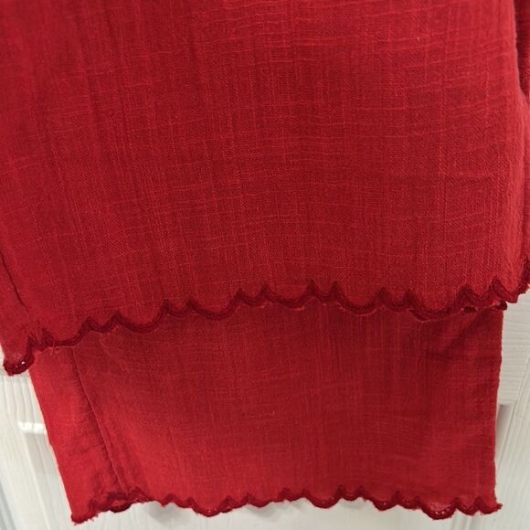 Zara Girls Kids Red Scalloped Hem Flowy Dress
Pants(Size 13-14yrs) - Picture 5 of 7